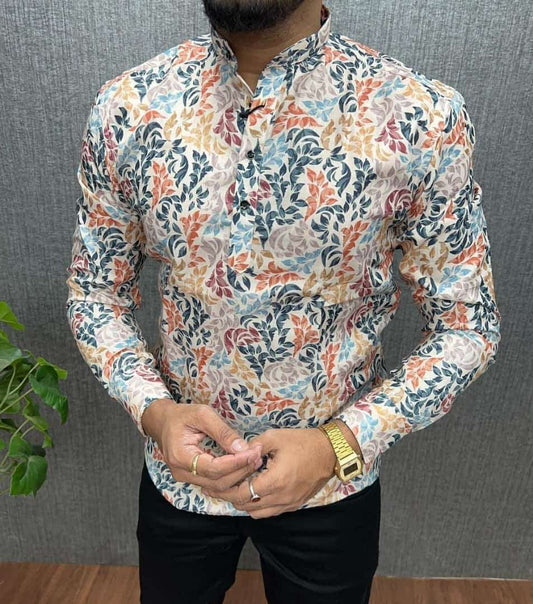 Men's Printed short kurta