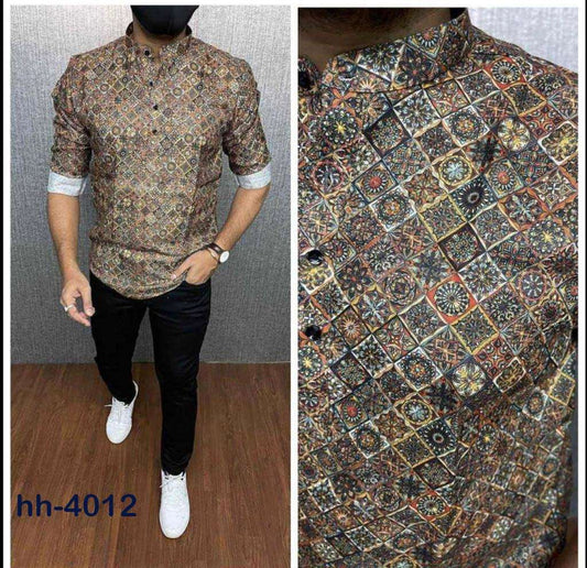 Men's Printed short kurta