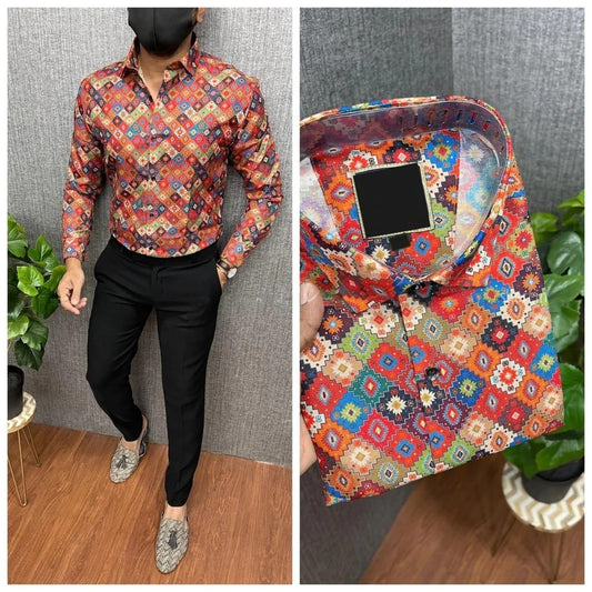 Men's Designer  Premium Cotton Printed shirt